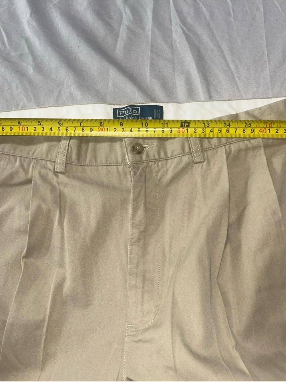 Polo Ralph Lauren Chino Pants Classic Fit Beige Mens 36/30 Basic Preppy Academic